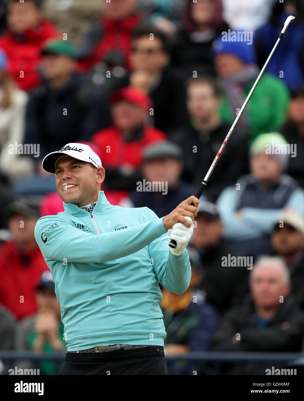 USAS Bill Haas abschlägt tagsüber drei von The Open Championship 2016 im Royal Troon Golf Club, South Ayrshire. PRESSEVERBAND Foto. Bild Datum: Samstag, 16. Juli 2016. Vgl. PA Geschichte GOLF Open. Bildnachweis sollte lauten: David Davies/PA Wire. Einschränkungen: Nur zur redaktionellen Verwendung. Keine kommerzielle Nutzung. Standbild-Gebrauch bestimmt. Die Open Championship Logo und klare Verbindung zu The Open Website (TheOpen.com) auf Website-Veröffentlichung enthalten sein. Rufen Sie + 44 (0) 1158 447447 für weitere Informationen. Stockfoto