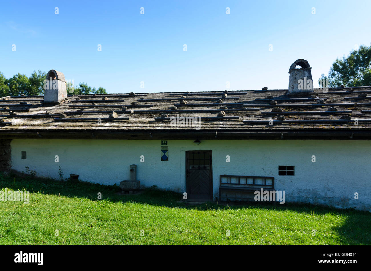 Auberg: Upper Austrian Freilichtmuseum "Obermühlviertler Denkmal Gericht Unterkagerer", Österreich, Oberösterreich, Oberösterreich, M Stockfoto