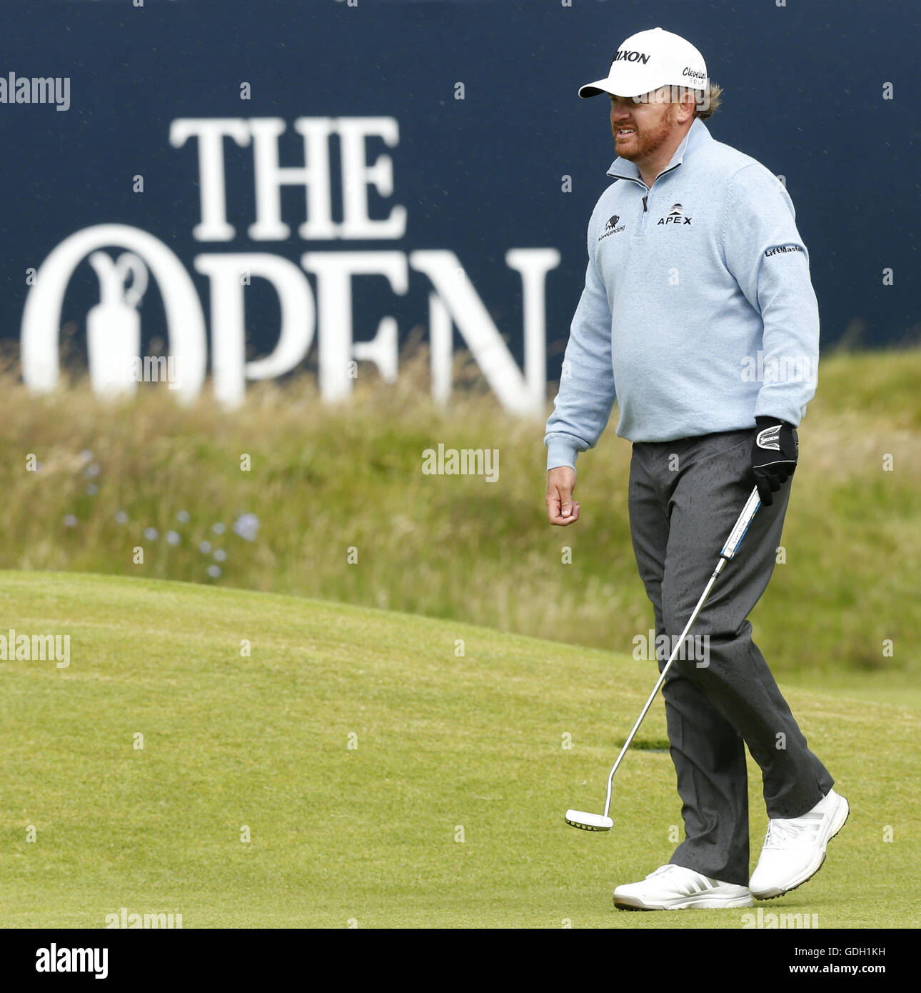 USAS JB Holmes auf das 18. grün während Tag drei der The Open Championship 2016 im Royal Troon Golf Club, South Ayrshire. PRESSEVERBAND Foto. Bild Datum: Samstag, 16. Juli 2016. Vgl. PA Geschichte GOLF Open. Bildnachweis sollte lauten: Danny Lawson/PA Wire. Einschränkungen: Nur zur redaktionellen Verwendung. Keine kommerzielle Nutzung. Standbild-Gebrauch bestimmt. Die Open Championship Logo und klare Verbindung zu The Open Website (TheOpen.com) auf Website-Veröffentlichung enthalten sein. Rufen Sie + 44 (0) 1158 447447 für weitere Informationen. Stockfoto