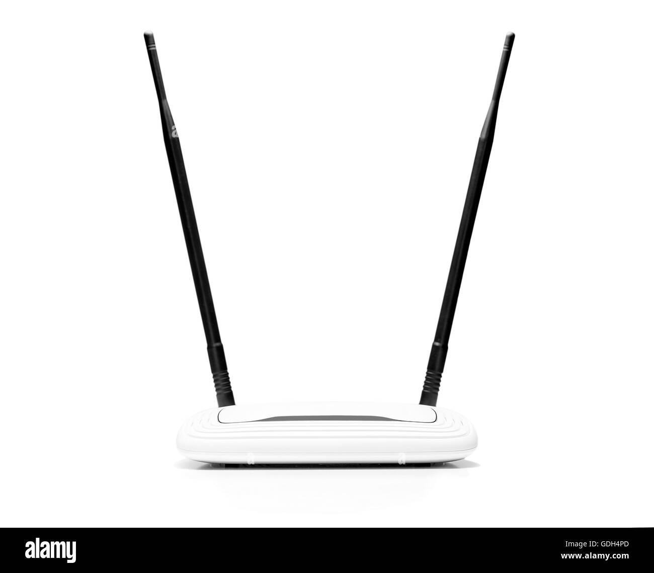 Weißen Router isoliert auf einem weißen Hintergrund. Stockfoto