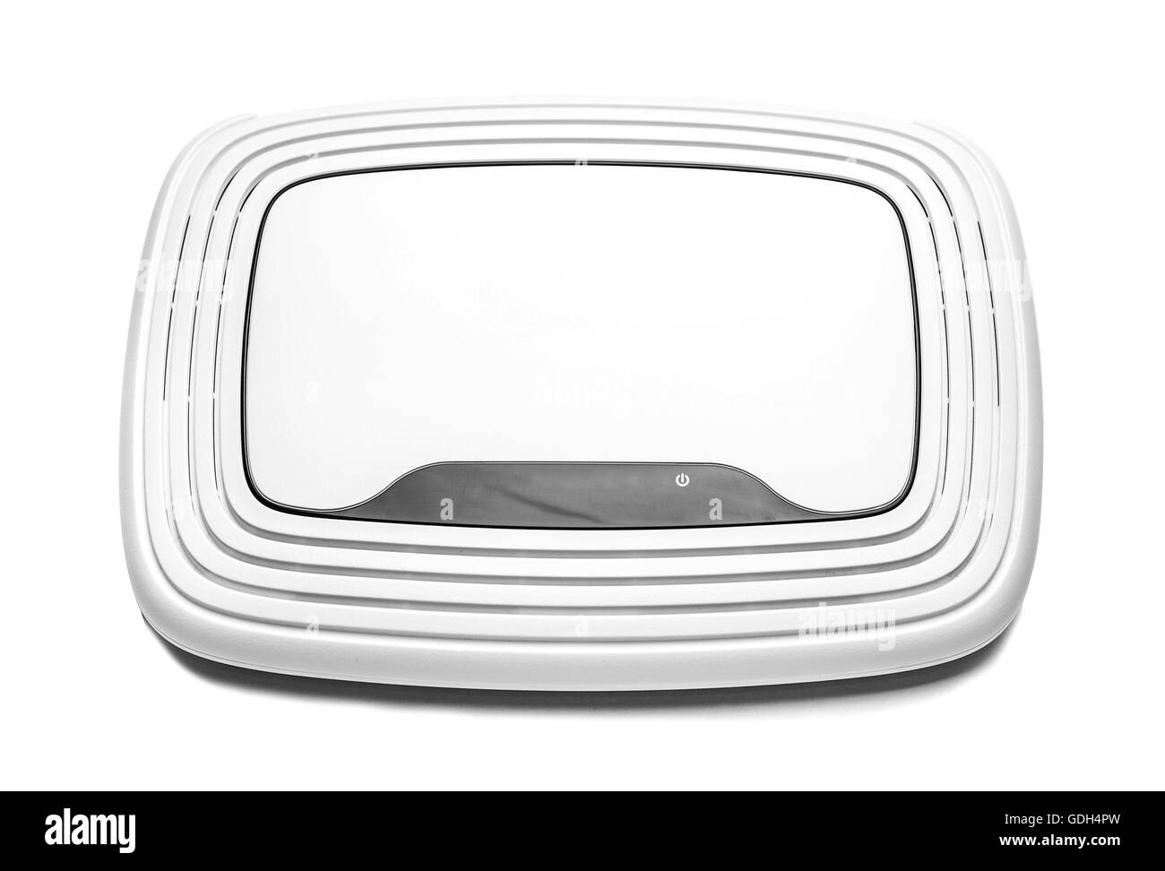 Weißen Router isoliert auf einem weißen Hintergrund. Stockfoto