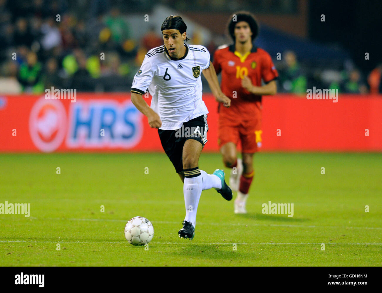 Sami Khedira, UEFA Fußball-Europameisterschaft 2012-Qualifikation Belgien-Deutschland 0: 1, Stadion Stade Roi Baudouin, Brüssel Stockfoto