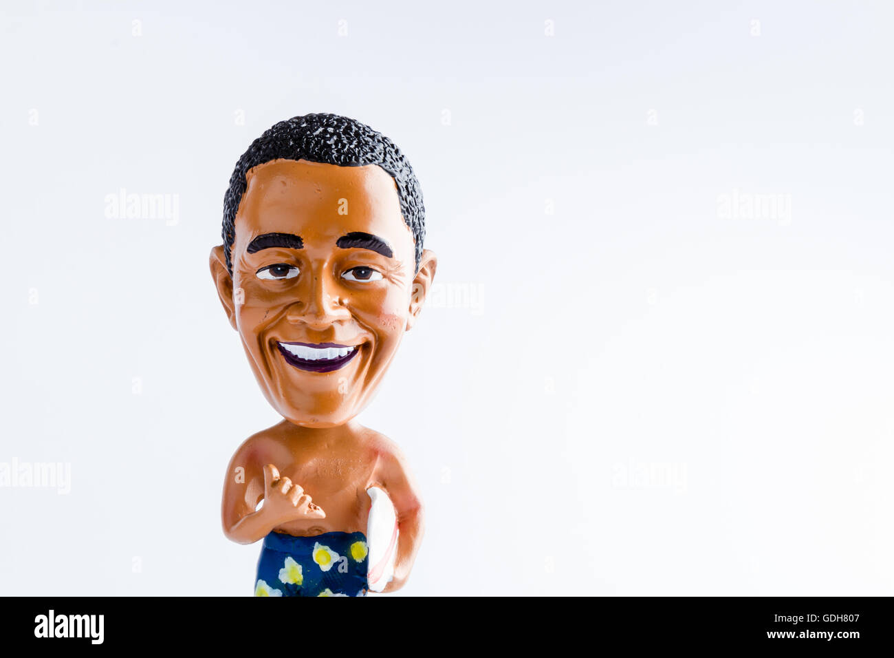 Barack Obama Hawaiian bobble Head Spielzeug Stockfoto