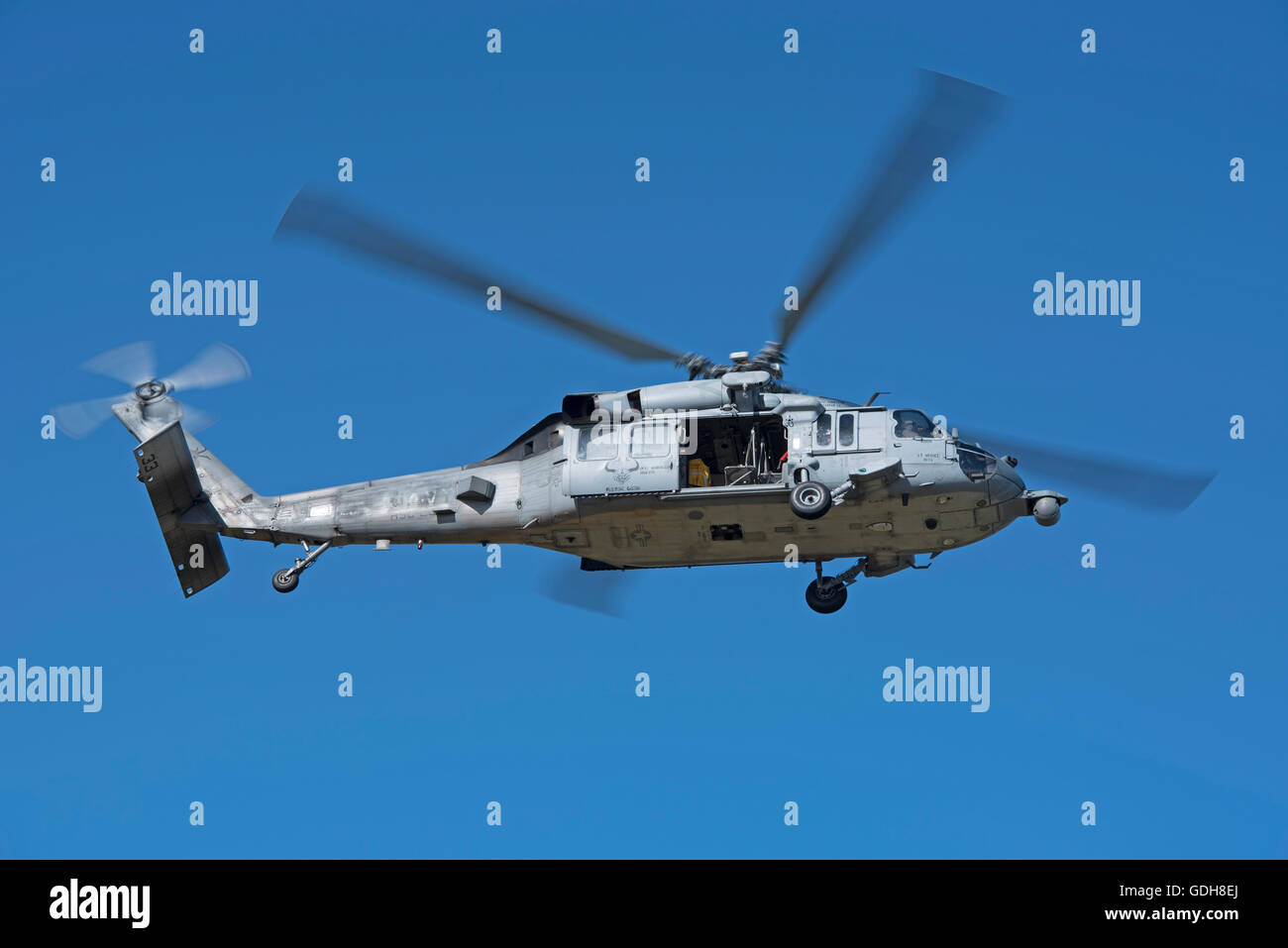USN Sikorsky MH-60 Seahawk (Knighthawk) 167872-BR-33 (HSC-28 – Hubschrauber Meer bekämpfen Squadron "Dragon Wale" SCO 10.739. Stockfoto
