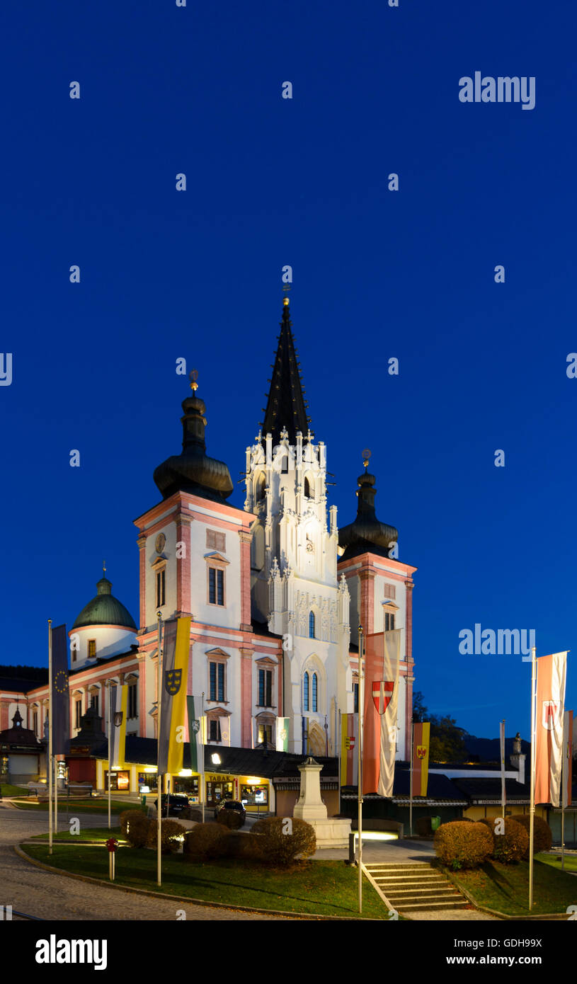 Mariazell: Wallfahrtskirche Basilika Geburt der Maria, Österreich, Steiermark, Steiermark, Obere Steiermark Stockfoto