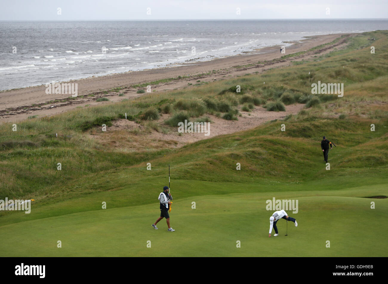 USAS Jordan Spieth setzen auf das fünfte Loch tagsüber vier von The Open Championship 2016 im Royal Troon Golf Club, South Ayrshire. PRESSEVERBAND Foto. Bild Datum: Sonntag, 17. Juli 2016. Vgl. PA Geschichte GOLF Open. Bildnachweis sollte lauten: David Davies/PA Wire. Einschränkungen: Nur zur redaktionellen Verwendung. Keine kommerzielle Nutzung. Standbild-Gebrauch bestimmt. Die Open Championship Logo und klare Verbindung zu The Open Website (TheOpen.com) auf Website-Veröffentlichung enthalten sein. Rufen Sie + 44 (0) 1158 447447 für weitere Informationen. Stockfoto