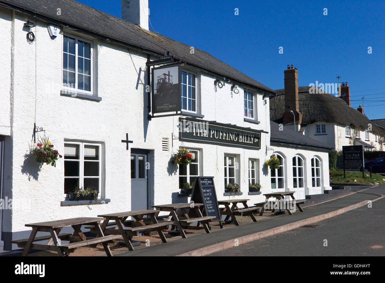 Die Puffing Billy Pub, Exton, Devon, UK Stockfoto