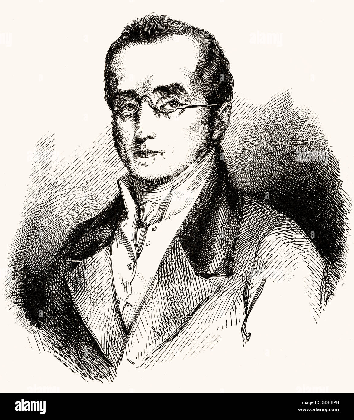 Silvio Pellico, 1789-1854, ein italienischer Schriftsteller, Dichter, Dramatiker und patriot Stockfoto