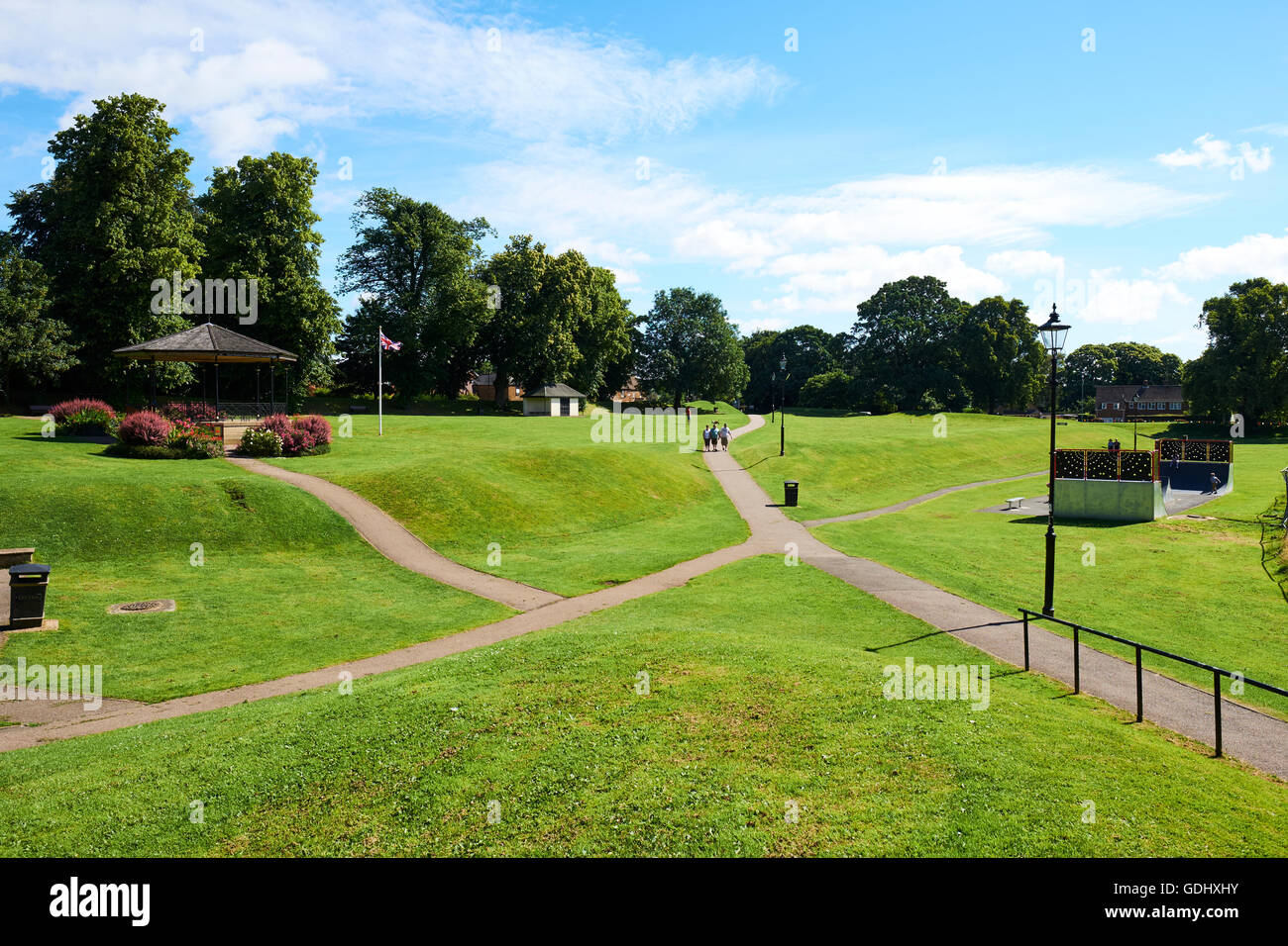 Cutt Nähe Park ehemaligen Gelände der Vorburg Oakham Castle Oakham Rutland East Midlands UK Stockfoto