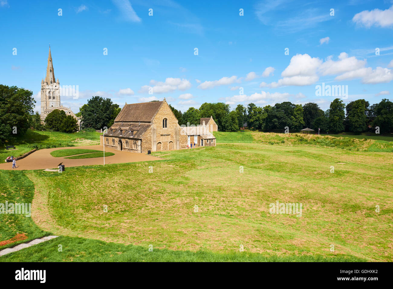 Das Gelände rund um Great Hall Oakham Castle Rutland East Midlands UK Stockfoto