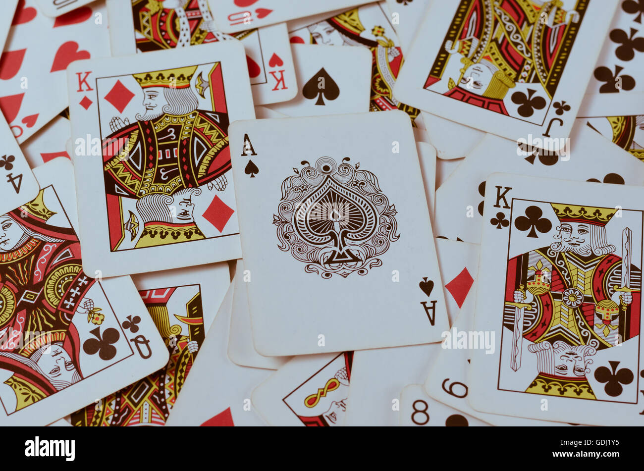 Der Poker Karte Anzug. Stockfoto
