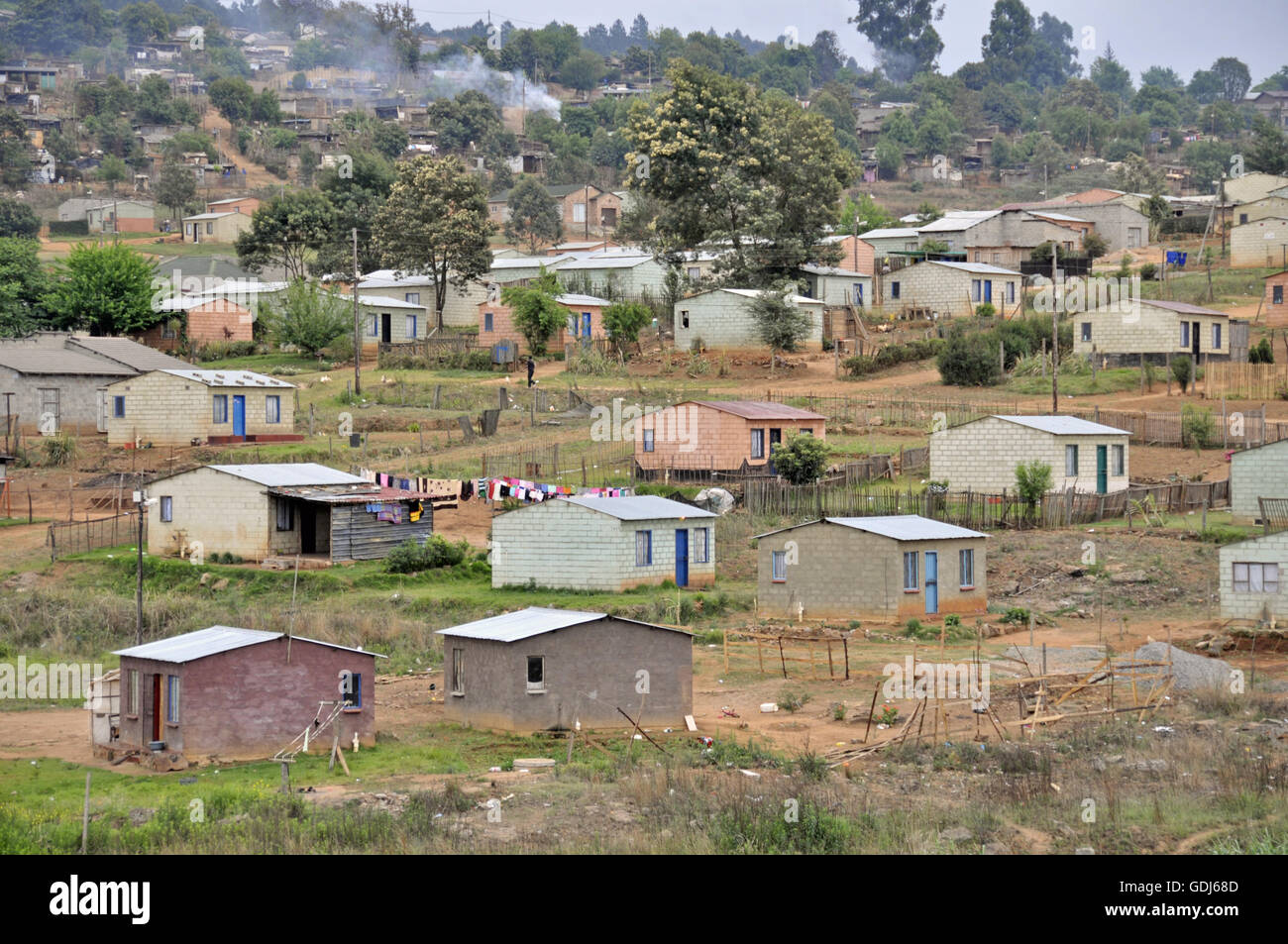 Geographie / Reisen, Südafrika, Sabie, Stadtansichten / Stadtlandschaften, Ansicht von der Gemeinde der schwarzen Einwohner, Stockfoto