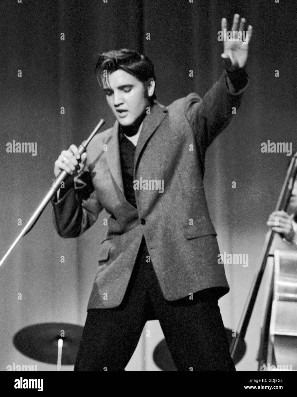 Elvis Presley, auf der Bühne, 26. Mai 1956. Stockfoto
