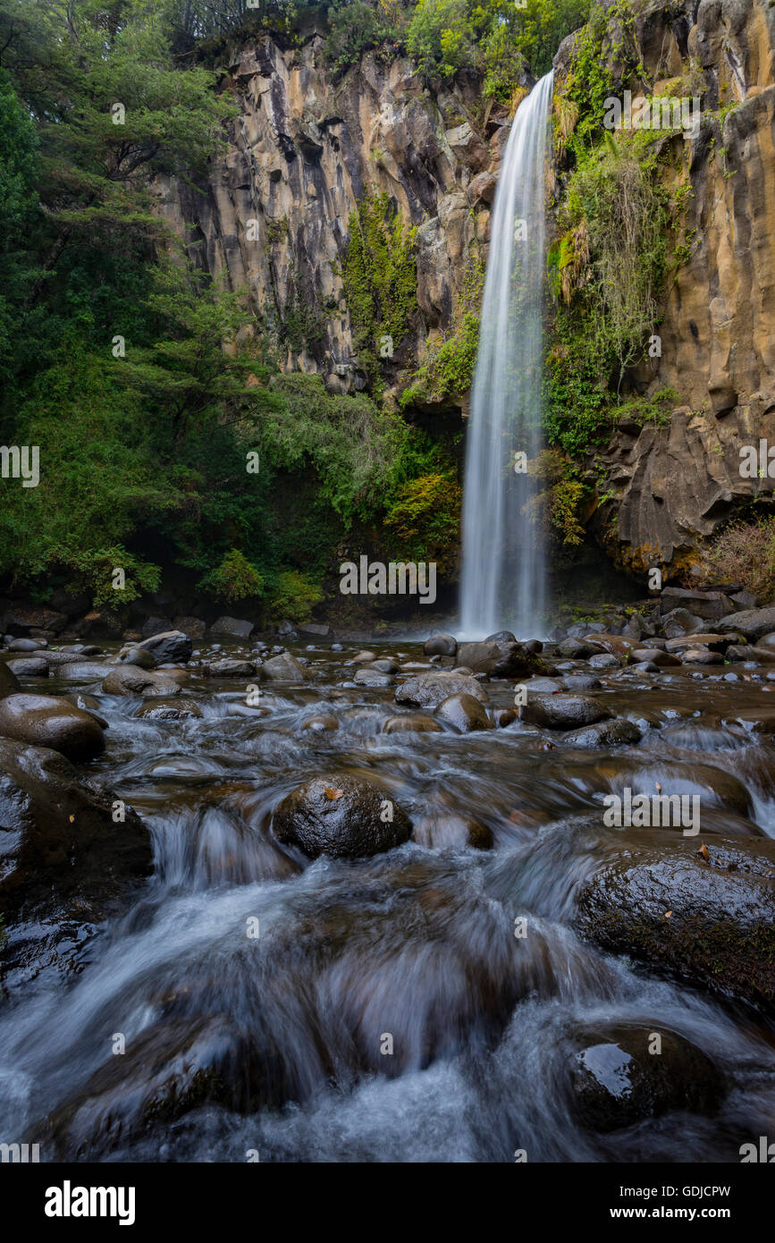 Salto de Agua, verlieben Sie sich in Malalcahuello, Region De La Araucania, Chile. Stockfoto