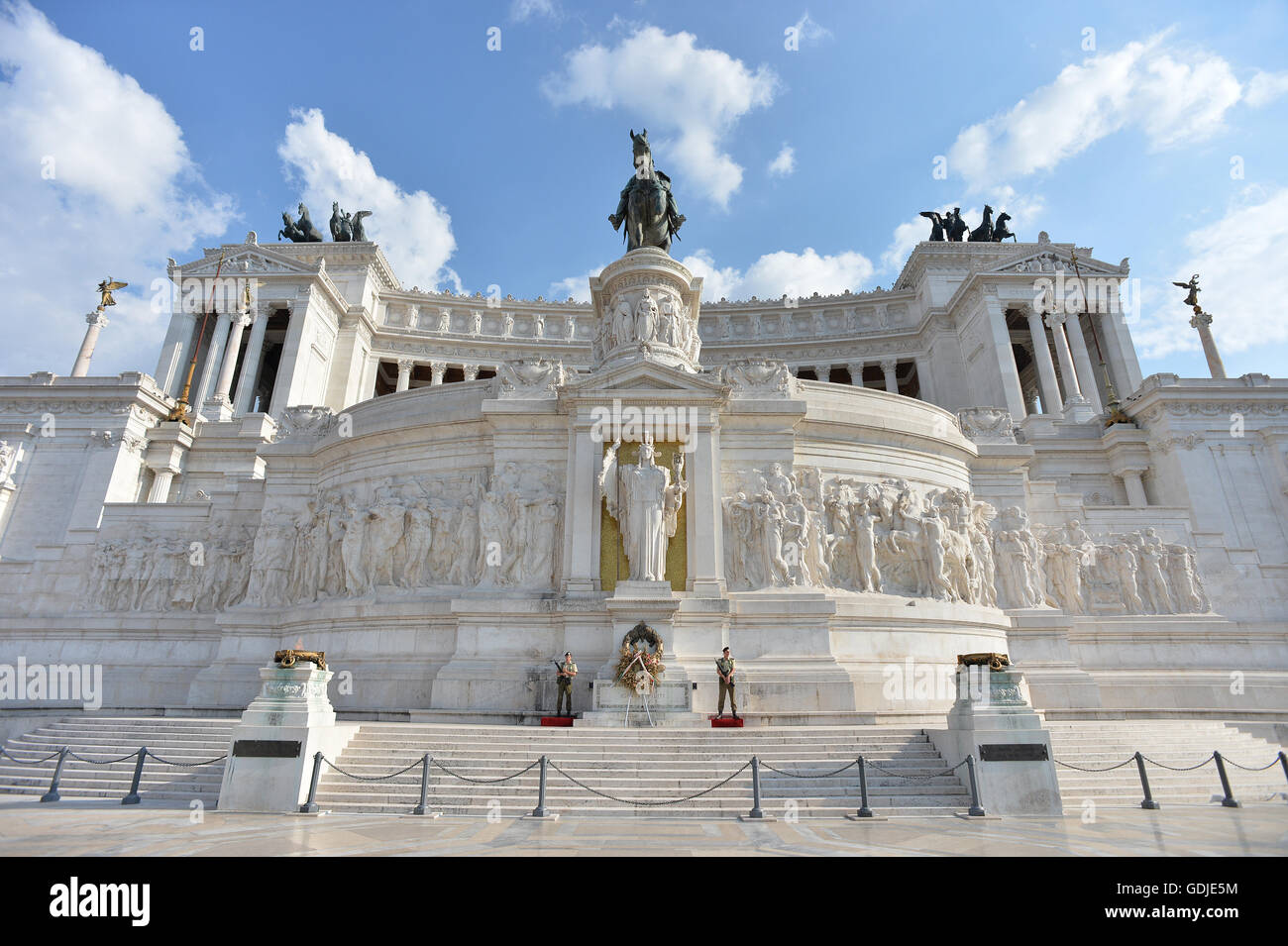 Altare della Patria. Alter des Vaterlandes, im Jahre 1885 von Giuseppe Sacconi entworfen Stockfoto