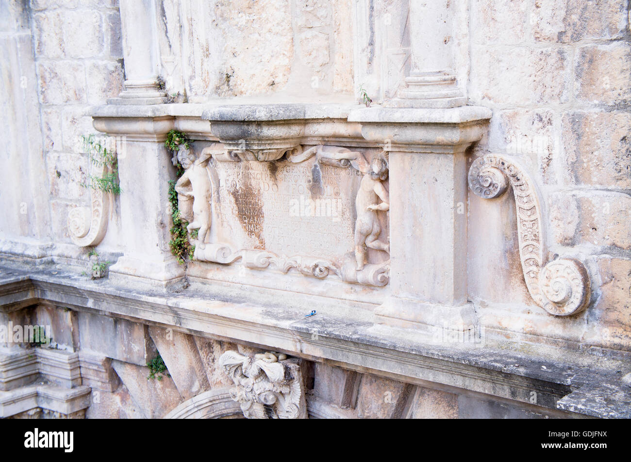 Landtor, Veliki Revelin Turm, Korcula Altstadt, Insel Korcula Stockfoto