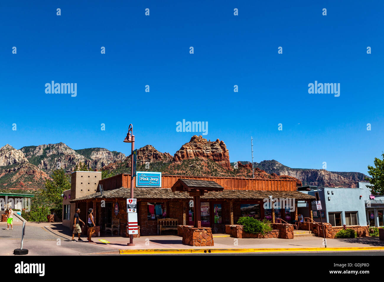 Geschäfte in Sedona Arizona Stockfoto