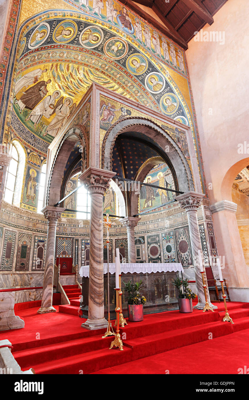 Die Euphrasius-Basilika, byzantinische Apsis in Porec Stockfoto