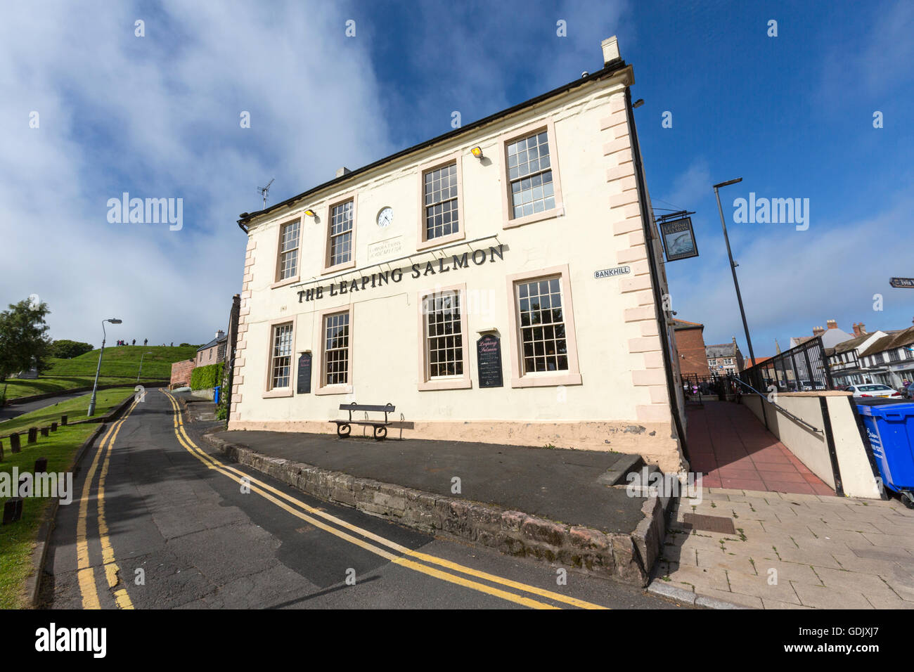Die springenden Lachs Pub und Restaurant in Berwick-upon-Tweed, Northumberland, England, UK Stockfoto