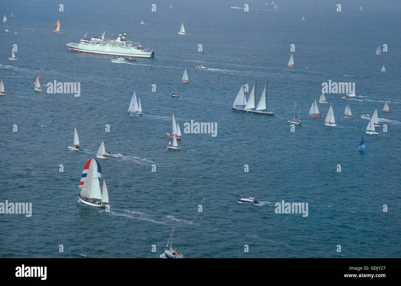 AJAX-NEWS-FOTOS. 1978. ST. MALO, FRANKREICH. -START DER ERSTEN ROUTE DU RHUM RASSE IN DER BUCHT ST.. MALO. FOTO: JONATHAN EASTLAND/AJAX REF: 22506/3/38-1 Stockfoto