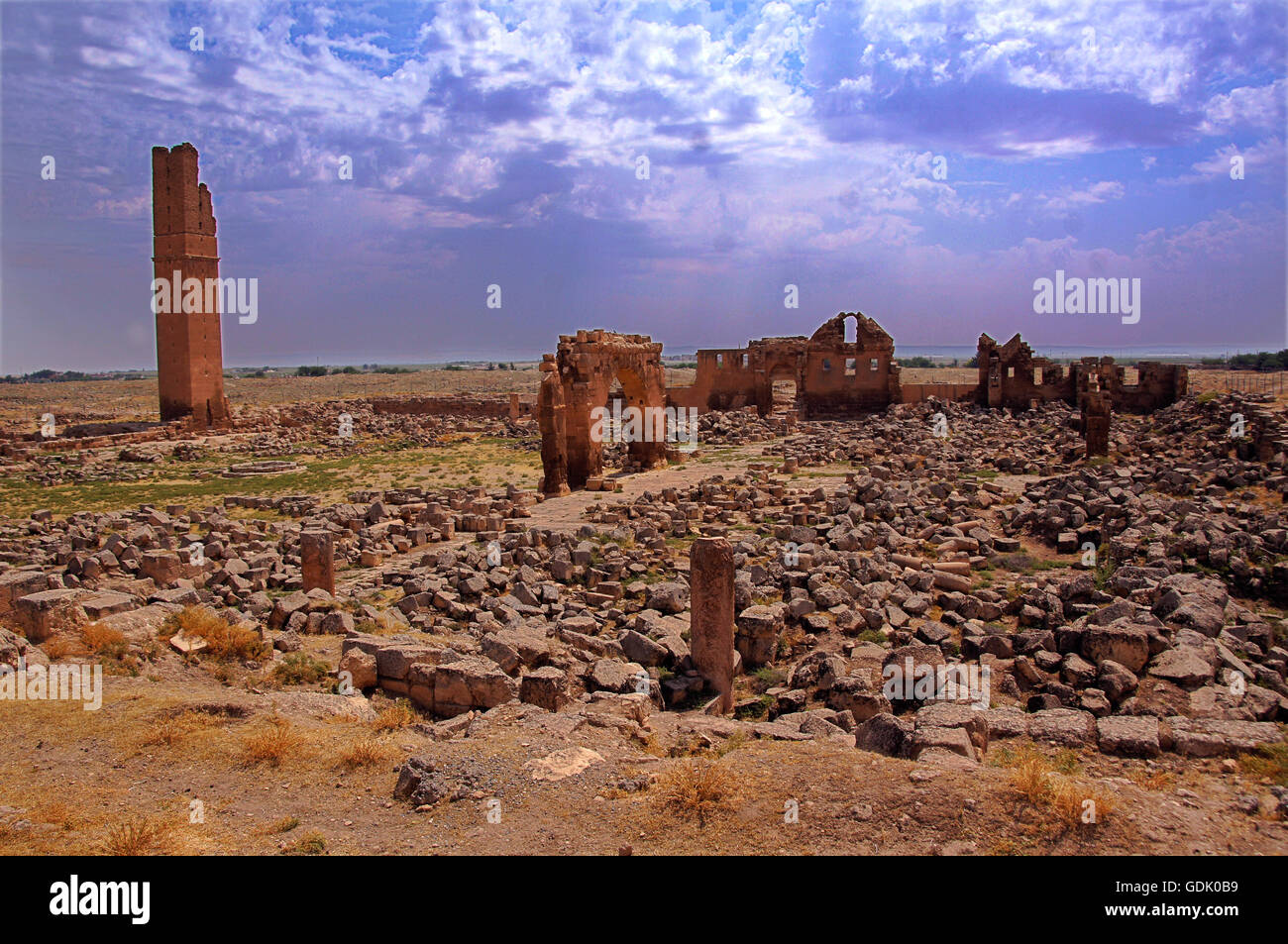 Ruinen von Harran, Türkei. Haran, Charan oder Charran ist ein biblischer Ort. Haran ist fast allgemeinhin mit Harran, eine assyrische Stadt identifiziert deren Ruinen in der heutigen Türkei. In der hebräischen Bibel, der Name erscheint erstmals im Buch Genesis, in der Stockfoto