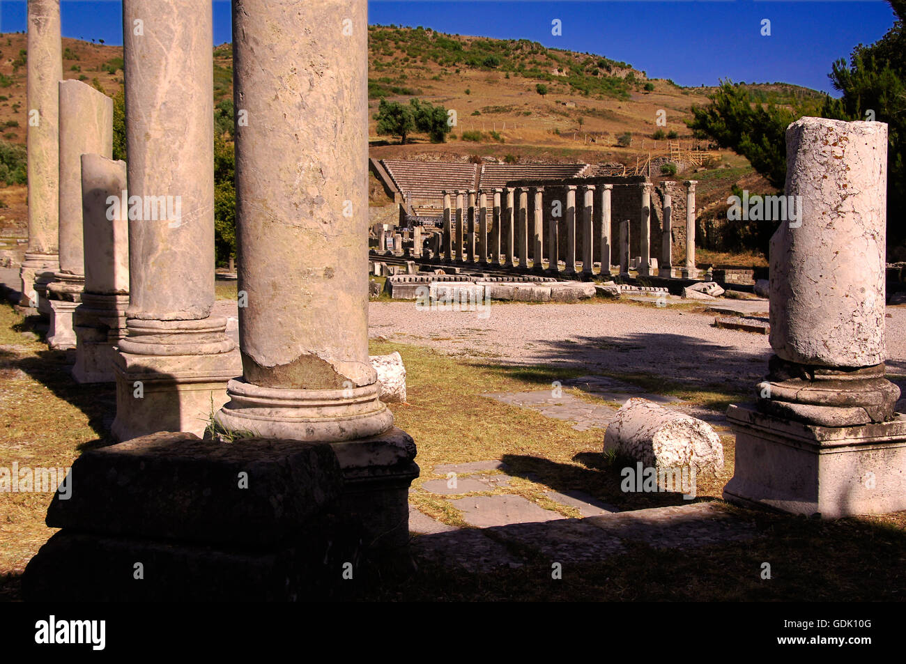 Asklepie medizinische Heiligtum von Bergama, Provinz Izmir, Türkei. Stockfoto