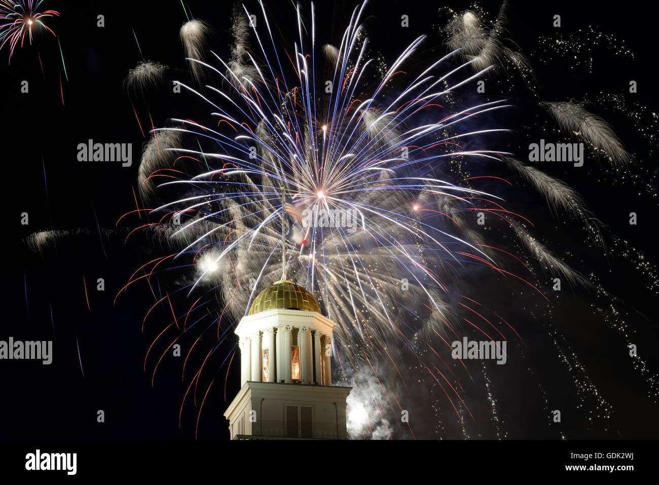 Schönen Feuerwerk im Dome Stockfoto