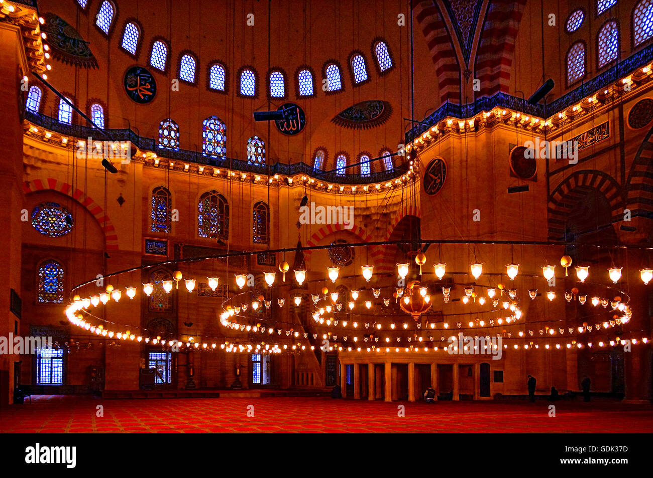 Die SüleymaniyeMoschee, Istanbul, Türkei, ist eine osmanische imperiale Moschee befindet sich