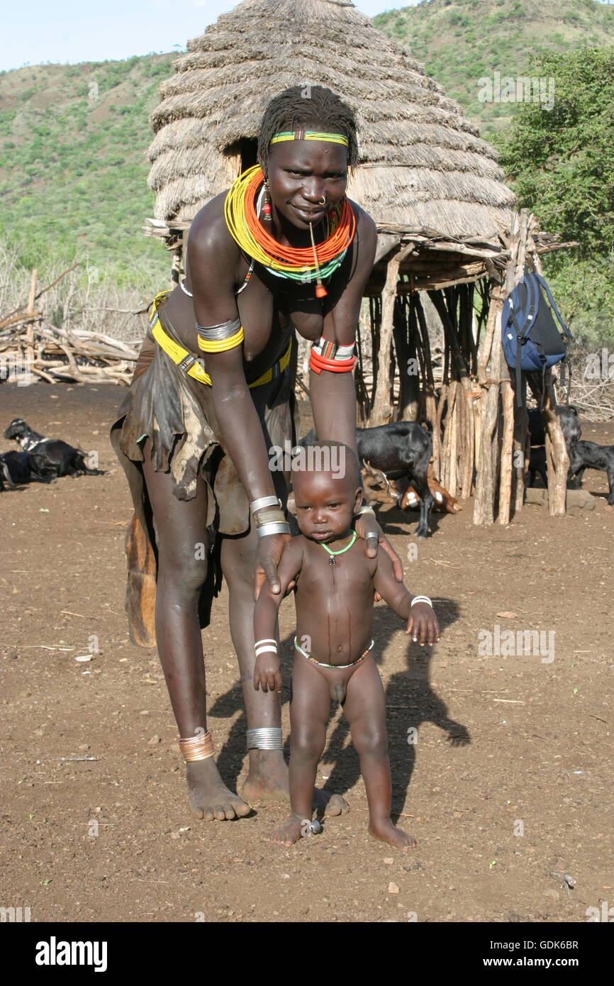 Toposa Frau, Sudan Stockfoto