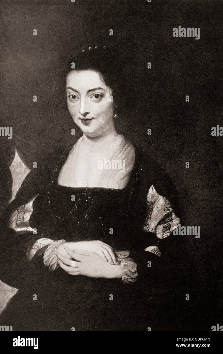 Isabella Brant oder Brandt, 1591-1626.  Flämischer Künstler Model und Ehefrau des Malers Rubens. Nach dem Gemälde von Rubens. Stockfoto