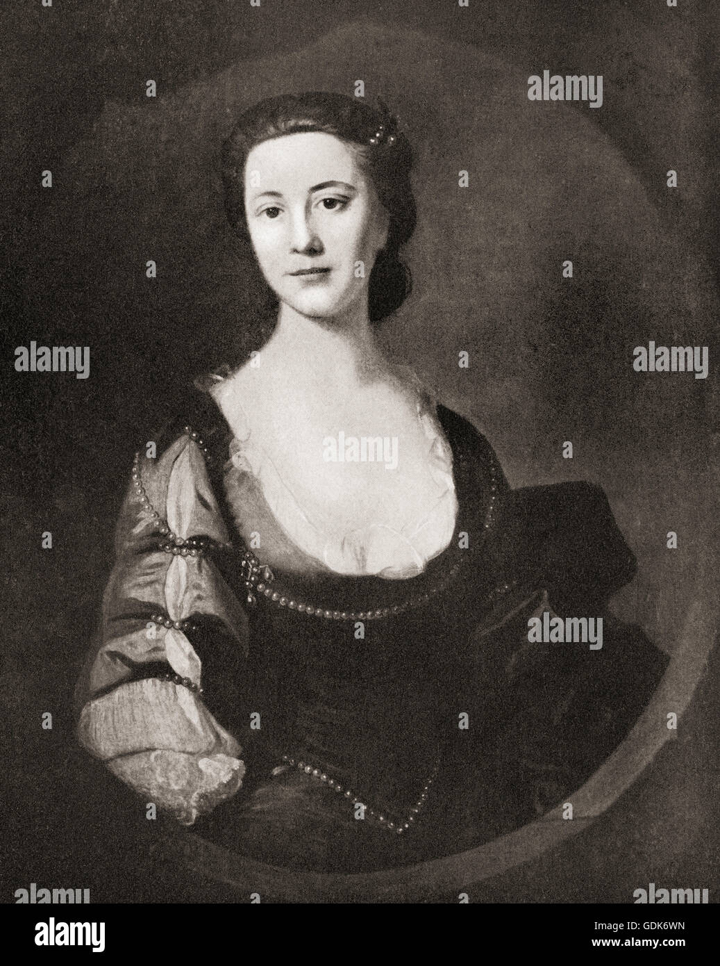 Flora MacDonald, 1722-1790.  Jakobitische Heldin beteiligt den Plan zu helfen, Bonnie Prince Charlie seinen Verfolgern zu entkommen. Stockfoto