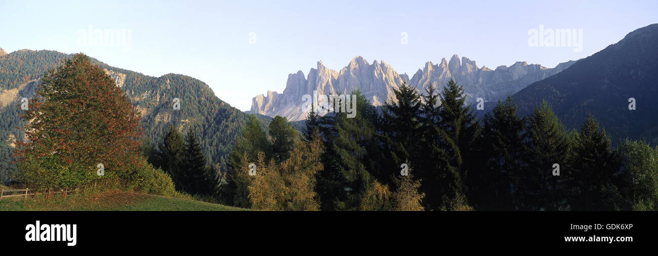 Geographie / Reisen, Italien, Südtirol, Landschaften, Berge, Geisslerspitze, auch, Dolomiten, Stockfoto