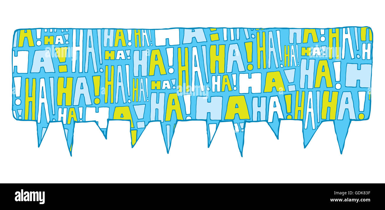 Cartoon-Illustration der Sprechblase voller Lachen Stockfoto