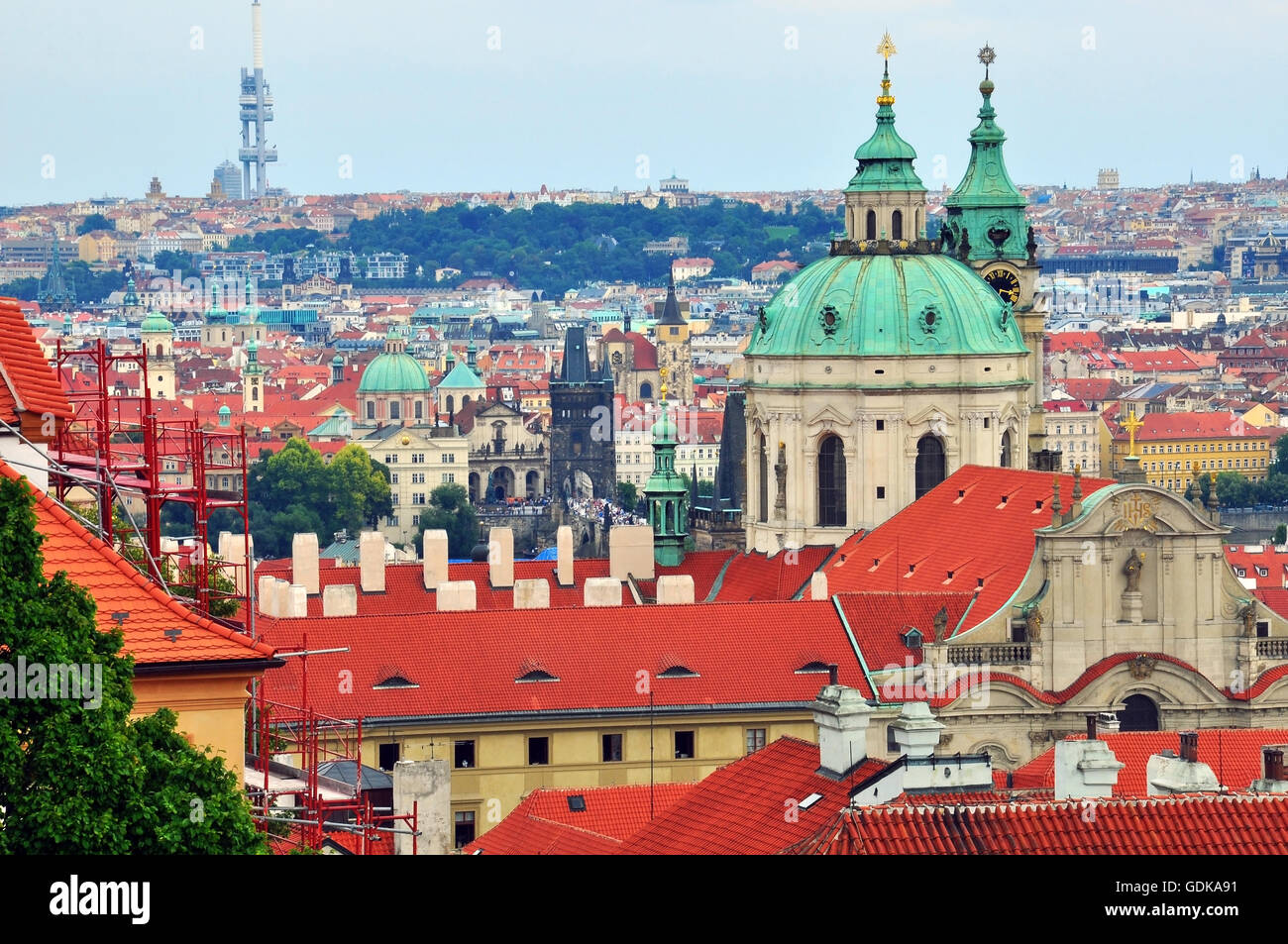 Panorama des Zentrums von Prag, Tschechien Stockfoto
