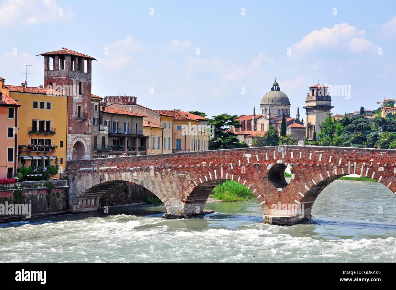 Alte Architektur von Verona, Italien Stockfoto