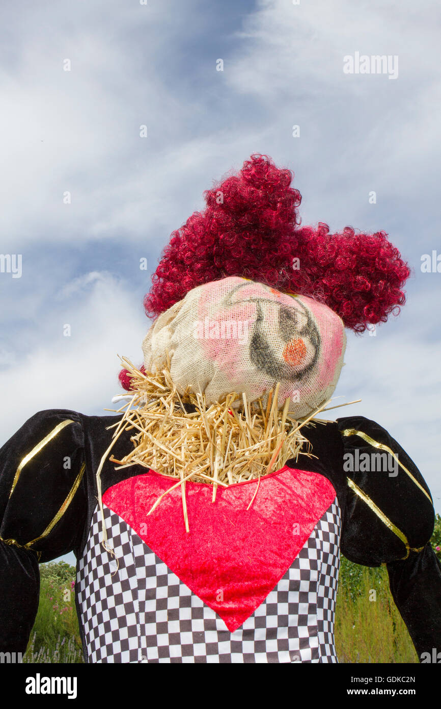 Alice im Wunderland Thema Scarecrow Festival in Fleetwood, Lancashire, UK Stockfoto