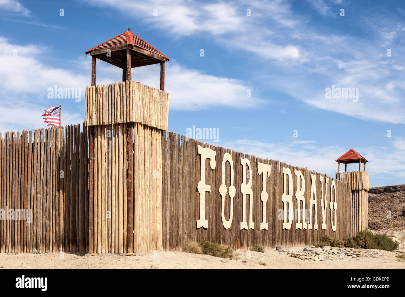 Fort Bravo Kino Studios in Spanien Stockfoto