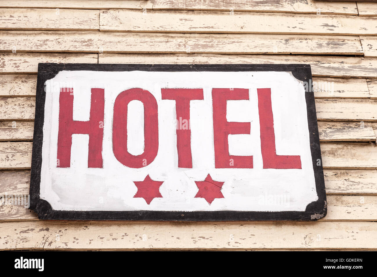 Zwei-Sterne-Hotel Stockfoto