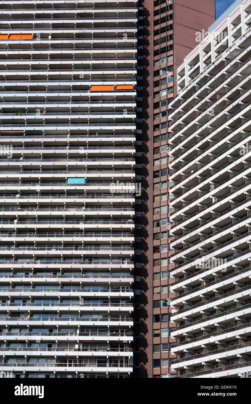 Deutschland, Köln, Uni-Center im Stadtteil Sülz. Es ist eines der größten Wohnhäuser Europas Stockfoto