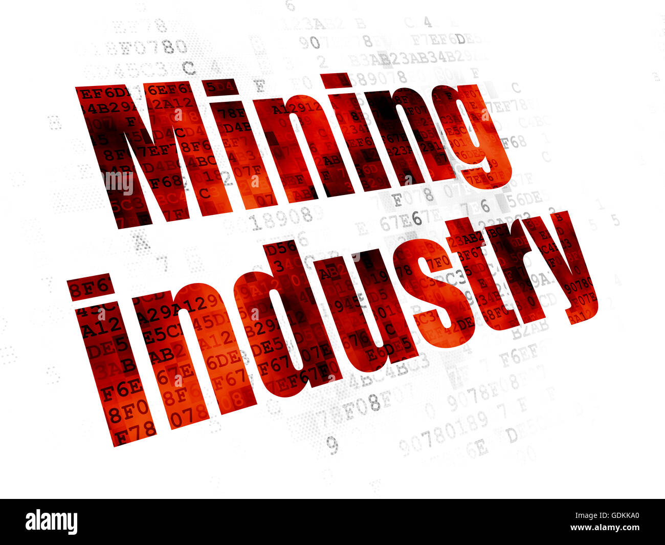 Industrie-Konzept: Bergbau auf Digital-Hintergrund Stockfoto