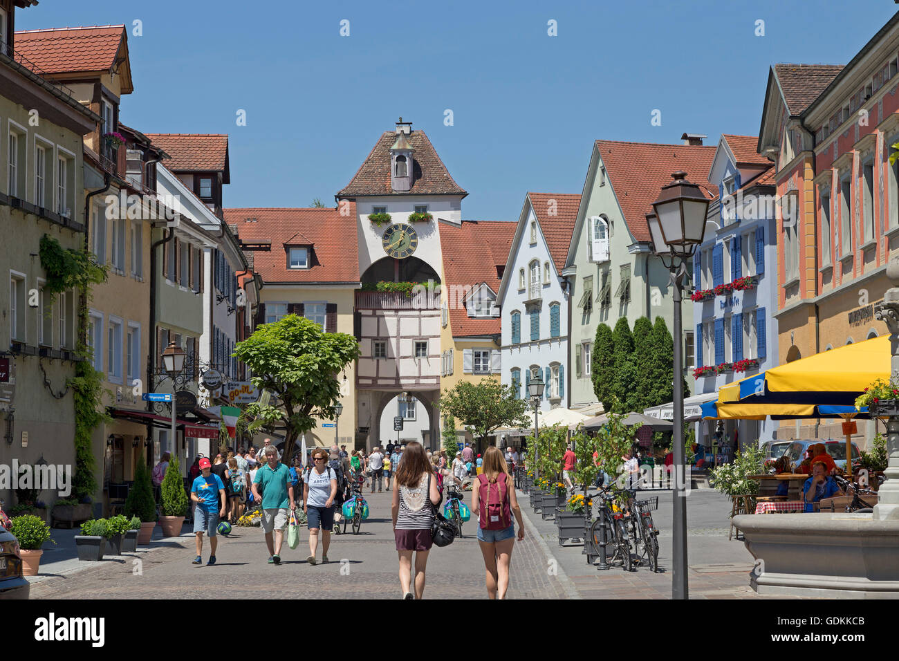 Stadttor, Unterstadt, Meersburg, Bodensee, Baden-Württemberg, Deutschland Stockfoto