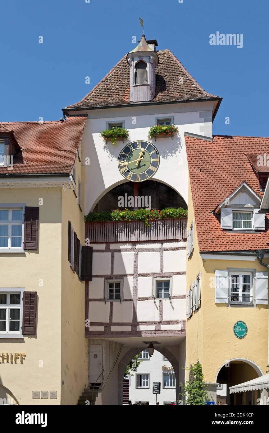 Stadttor, Unterstadt, Meersburg, Bodensee, Baden-Württemberg, Deutschland Stockfoto