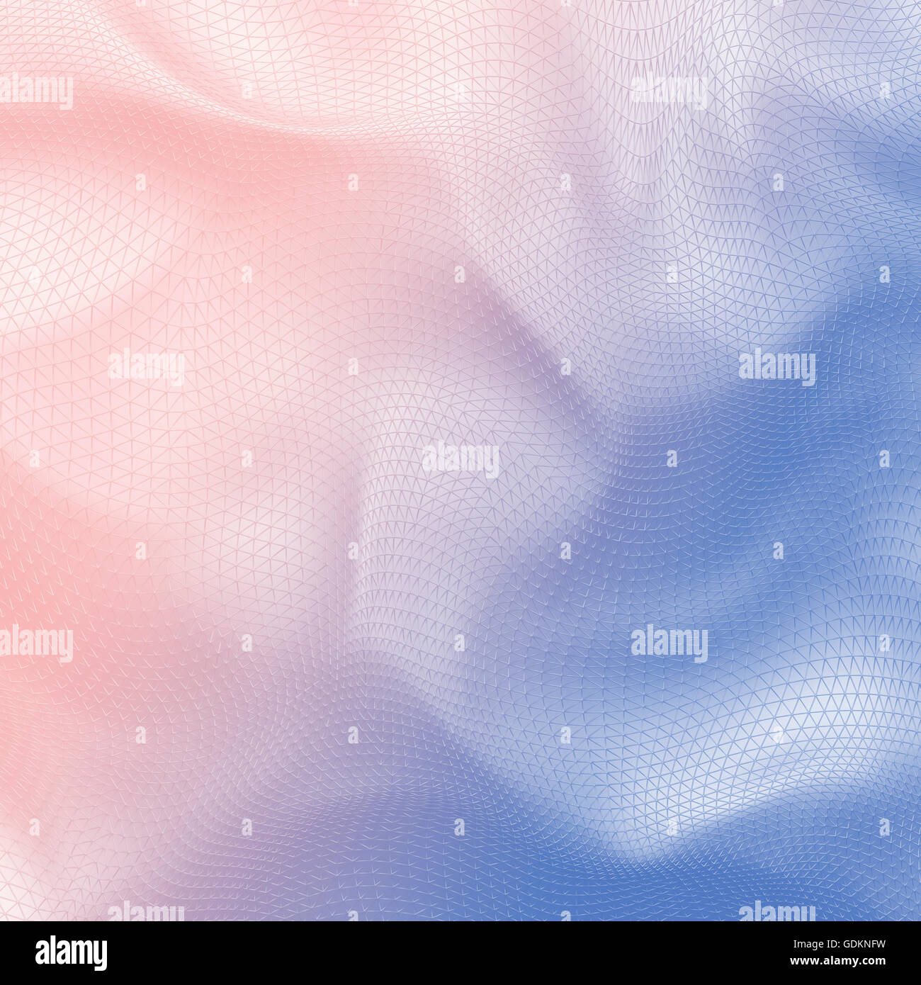 Abstrakt 3D blasse 2016 Pantone Farbe mischen (Rosenquarz und Gelassenheit) gradient net Tuch Hintergrund Stockfoto