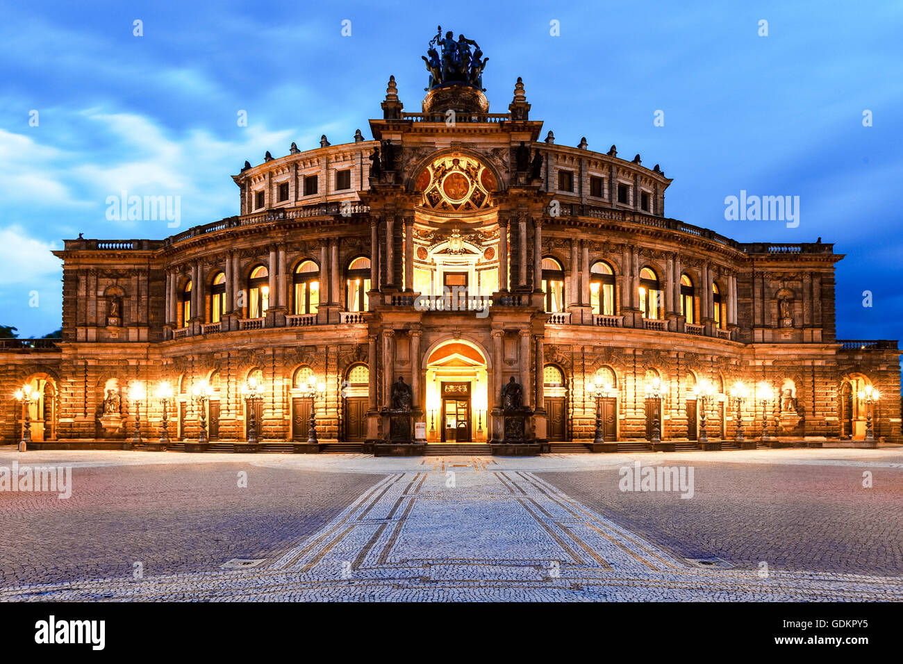 Dresdner Operntheater. Deutschland Stockfoto