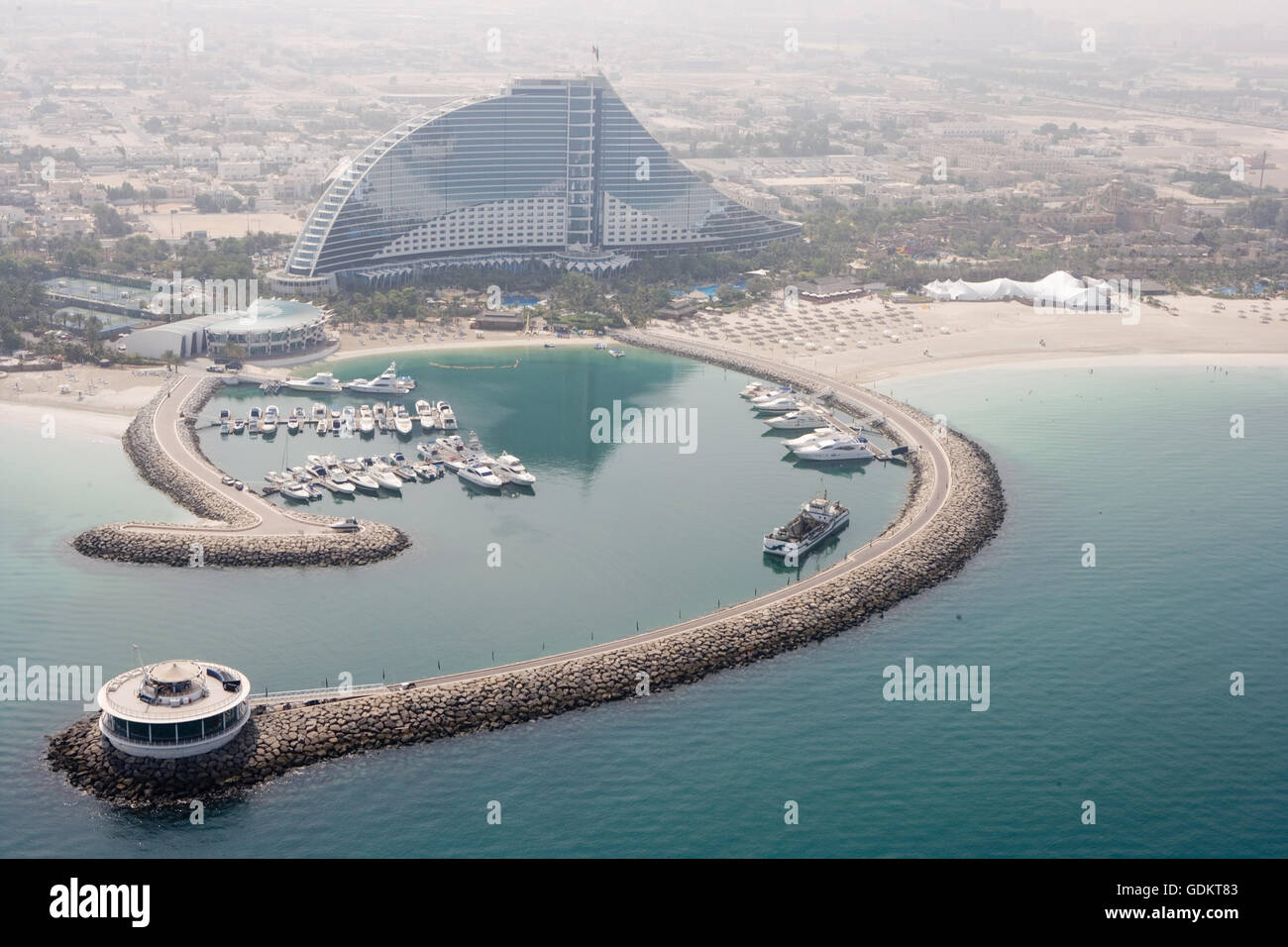 Jumeirah Beach Hotel, Dubai, Vereinigte Arabische Emirate. Stockfoto