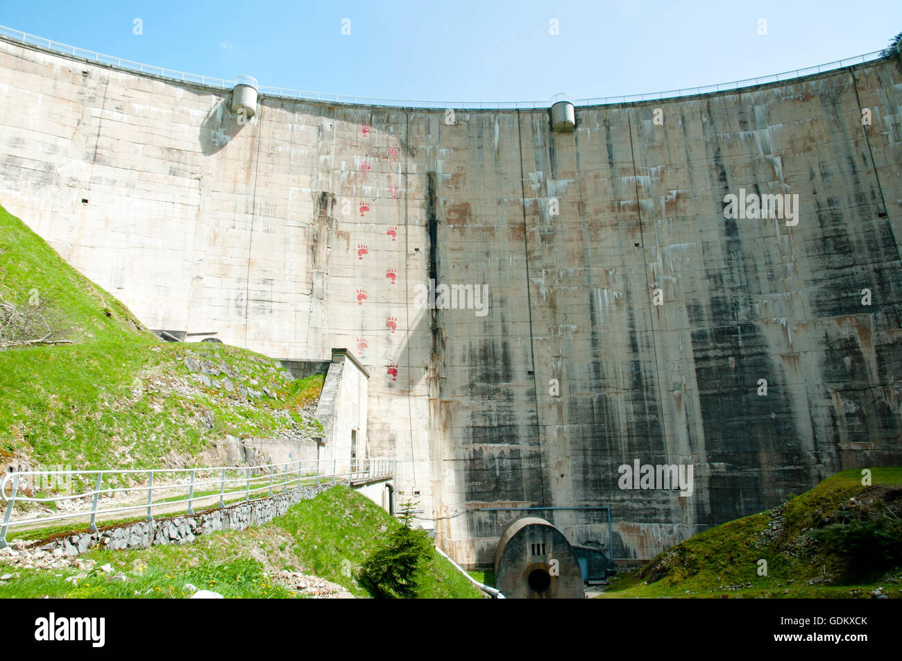 Fabreges Damm - Frankreich Stockfoto