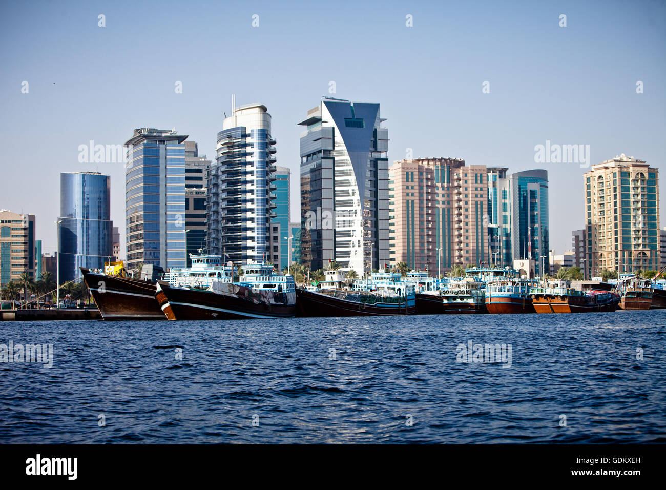 Erbe Website, Bastakiya, Dubai, Vereinigte Arabische Emirate. Stockfoto