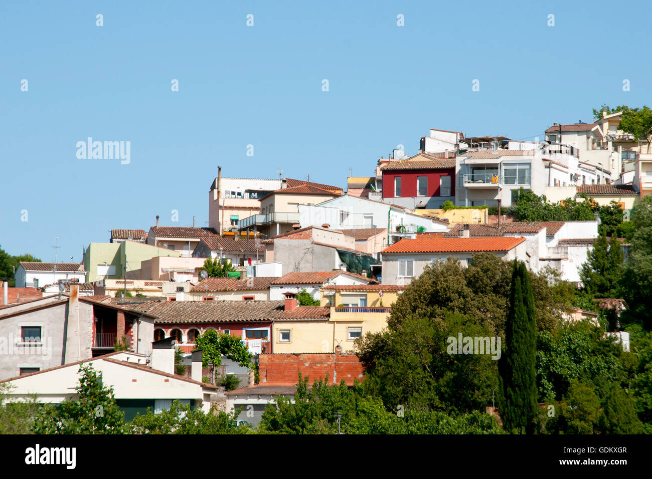 Wohnhäuser - Girona - Spanien Stockfoto