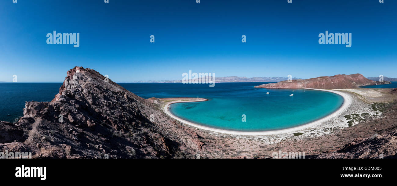 Panorama Ansicht San Francisco Insel, Baja California, Mexiko Stockfoto