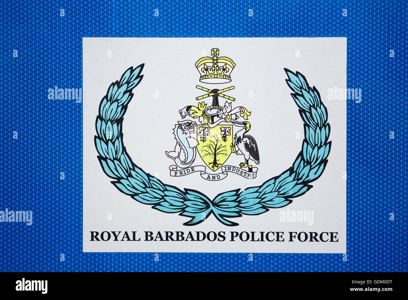 Die kleinen Antillen Barbados Pfarrkirche Sankt Michael Westindien Hauptstadt Bridgetown The Royal Barbados Police Force (RBPF) lokale la Stockfoto